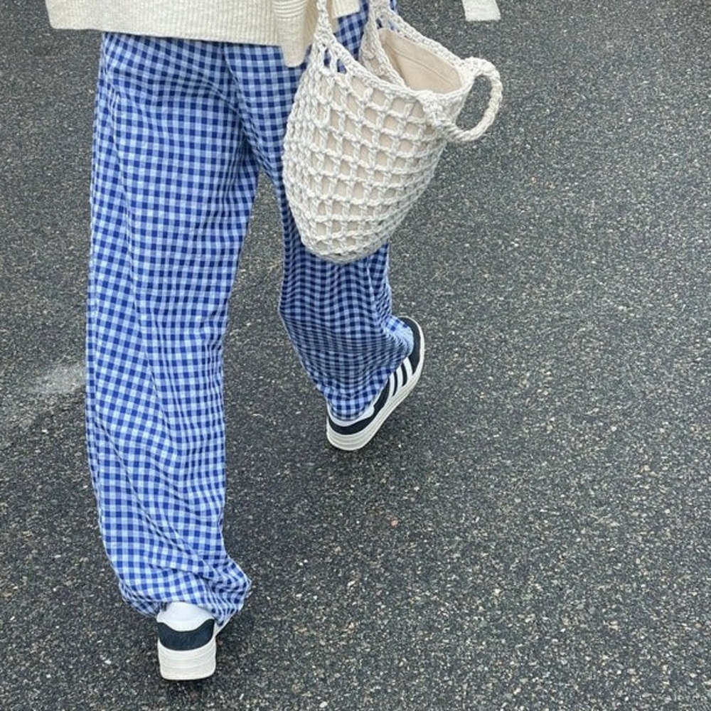 NWT Sonderhaus Perfect Pant - Blue Gingham